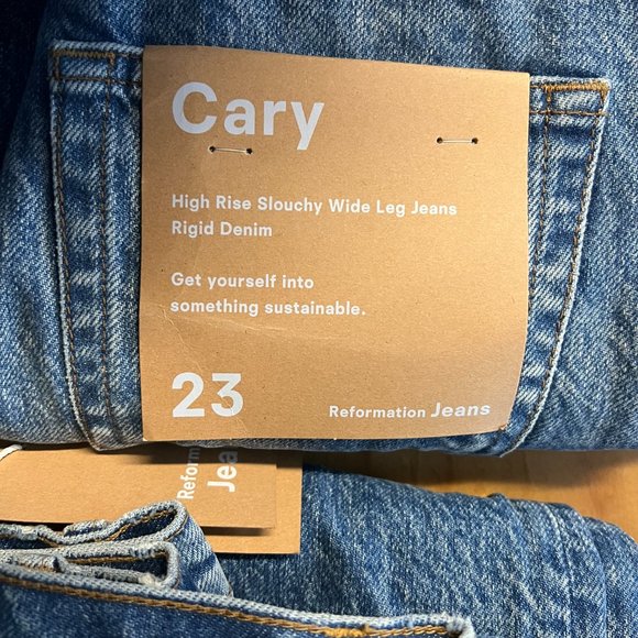 Reformation Cary High Rise Slouchy Wide Leg Jeans Size-23 NWT - Picture 12 of 12